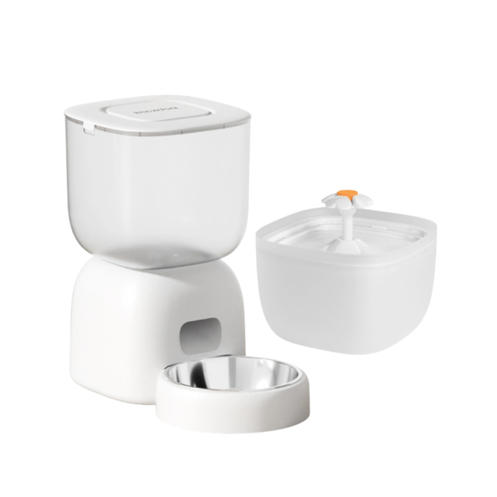 Petone FW1-W Cat Feeder & Water Fountain Set 3L + 2L - WiFi - Xmart