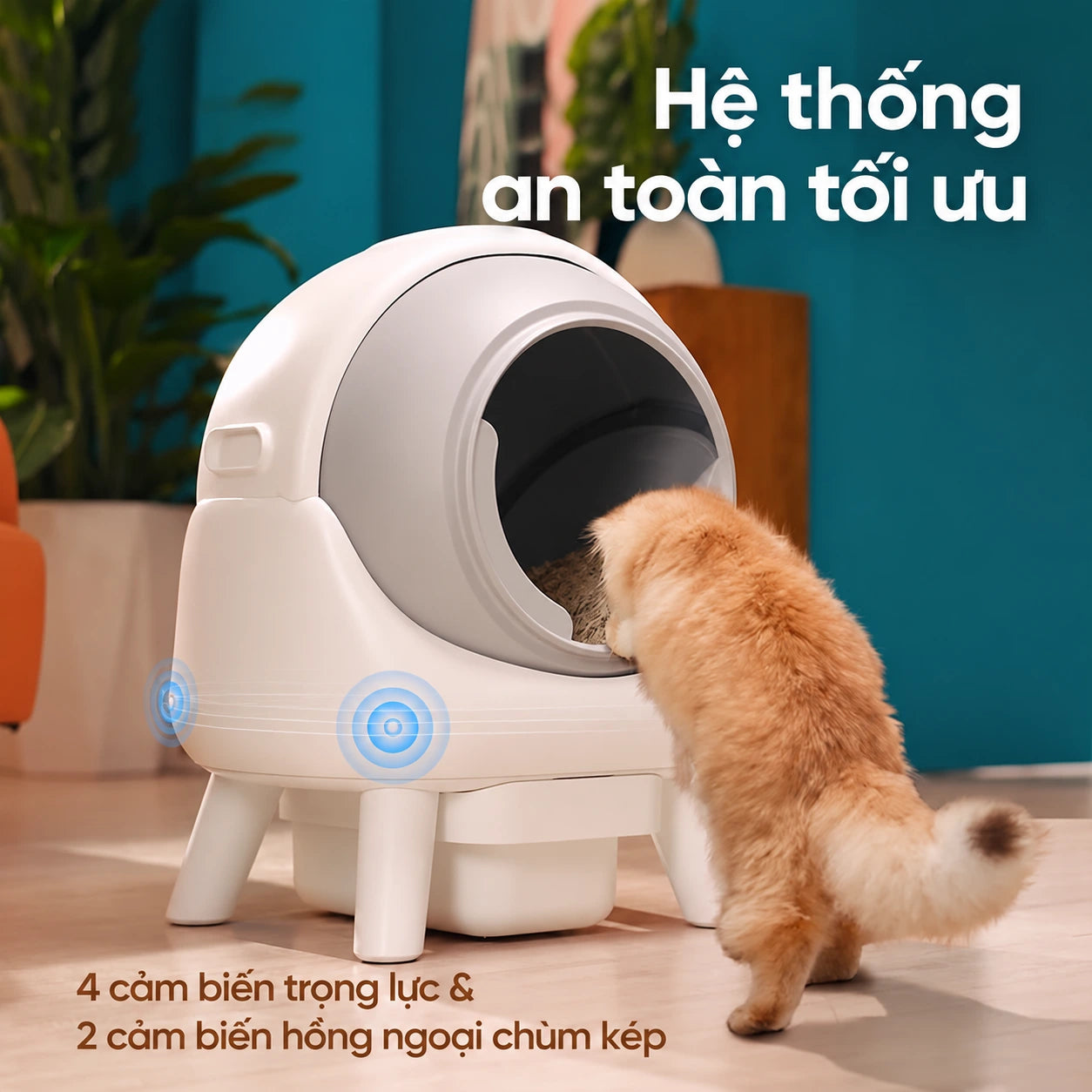 ELS PET 4073B Galaxy Pod Lite 65L Automatic Cat Litter Box - Xmart