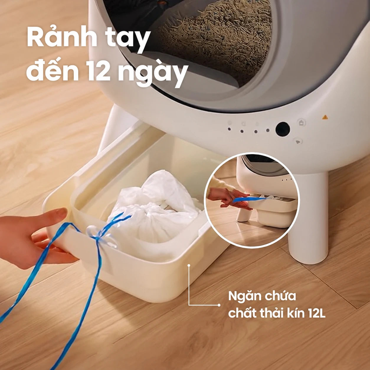 ELS PET 4073B Galaxy Pod Lite 65L Automatic Cat Litter Box - Xmart