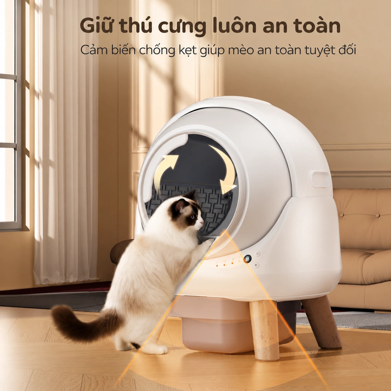 ELS PET 4073B Galaxy Pod Lite 65L Automatic Cat Litter Box - Xmart