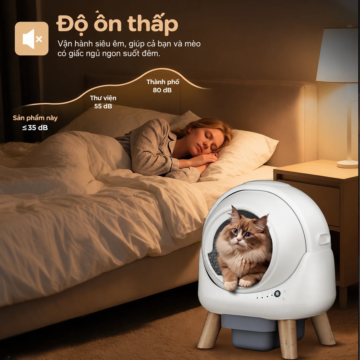 ELS PET 4073B Galaxy Pod Lite 65L Automatic Cat Litter Box - Xmart