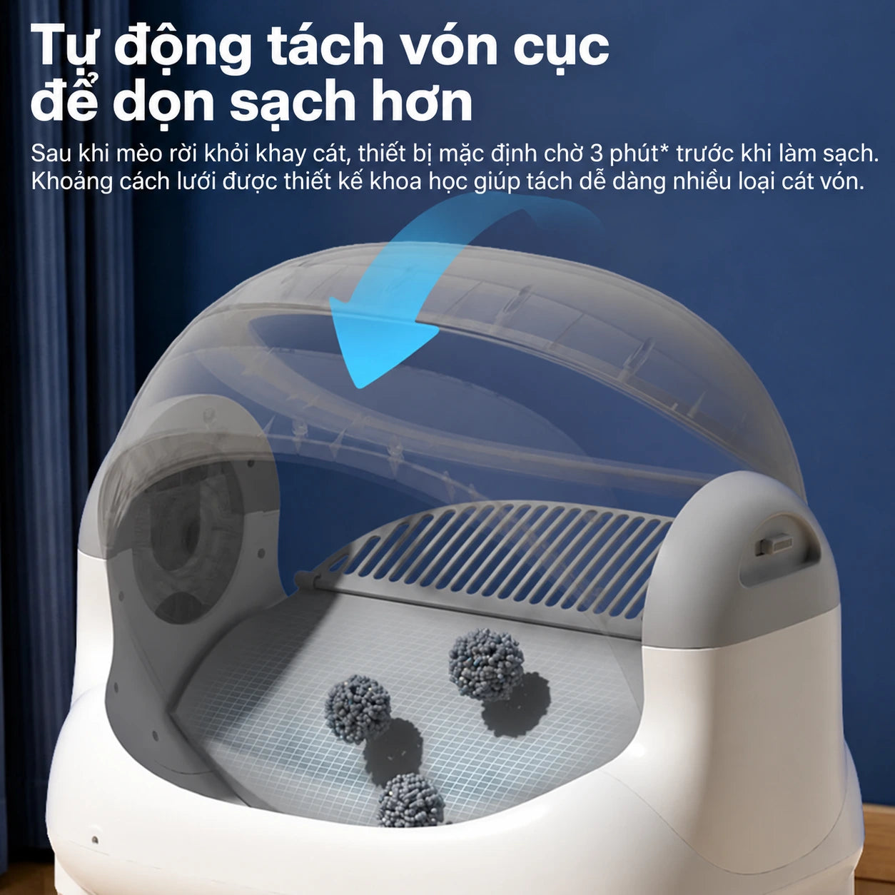 Nhà Vệ Sinh Mèo Tự Động Cửa Trên ELS PET 4076A-1 65L - Xmart