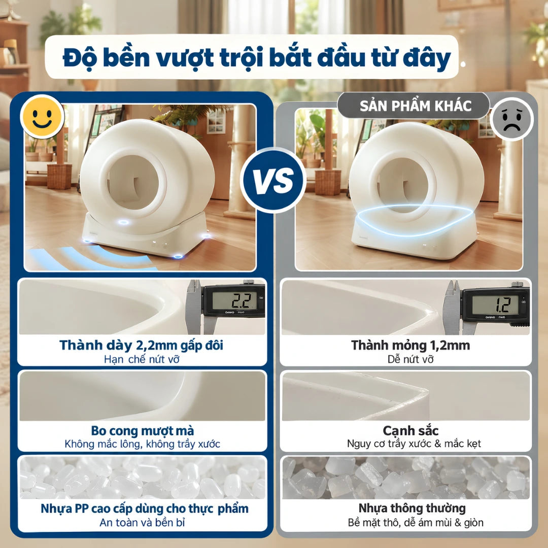 Pawgether CS2 Comfy Smart 2 Automatic Cat Litter Box, WiFi Control - Xmart