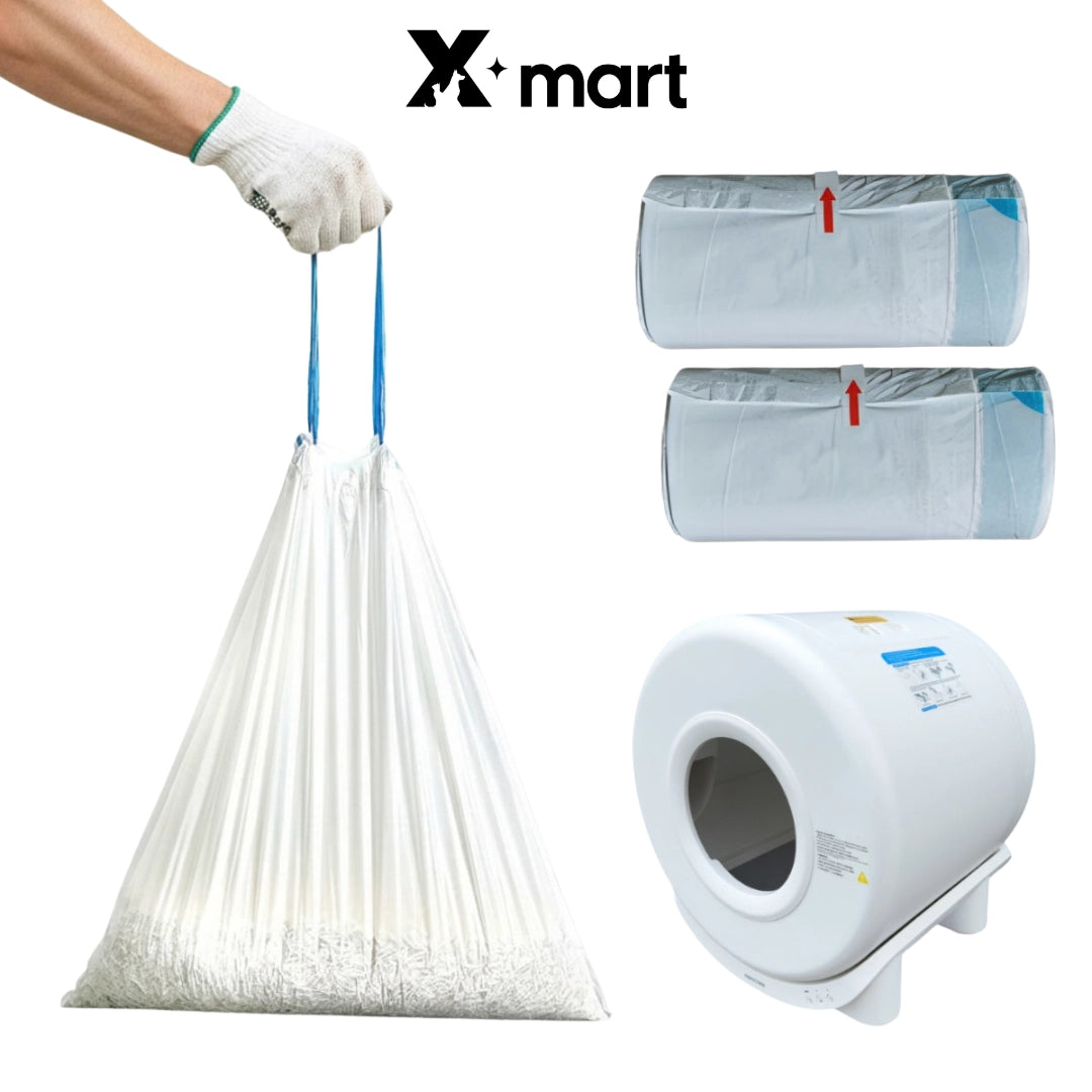 Pawgether TB1 Trash Bags for CS2 Automatic Cat Litter Box – Set of 60 Bags - Xmart