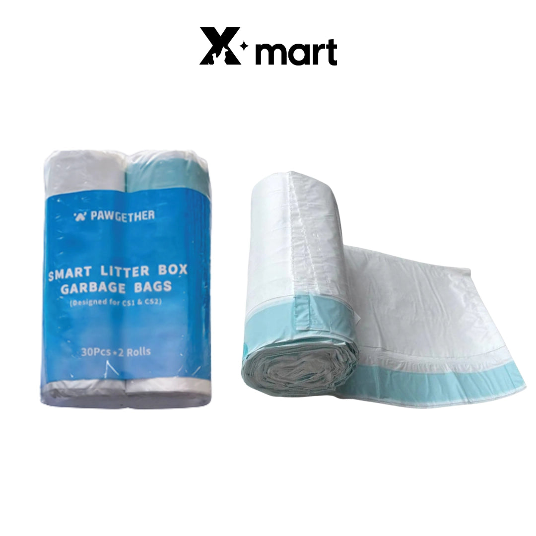 Pawgether TB1 Trash Bags for CS2 Automatic Cat Litter Box – Set of 60 Bags - Xmart
