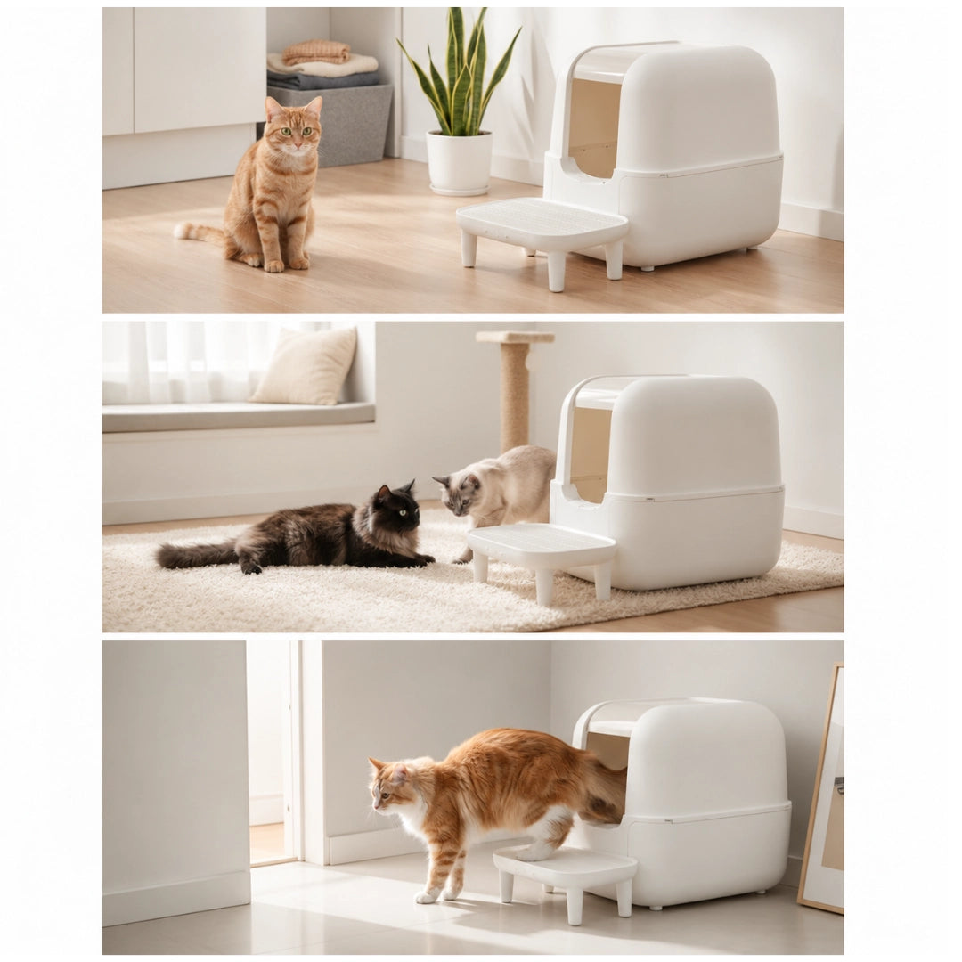 Homerunpet CS160.S01 Anti-Litter Step Platform for Cat Toilet - Xmart