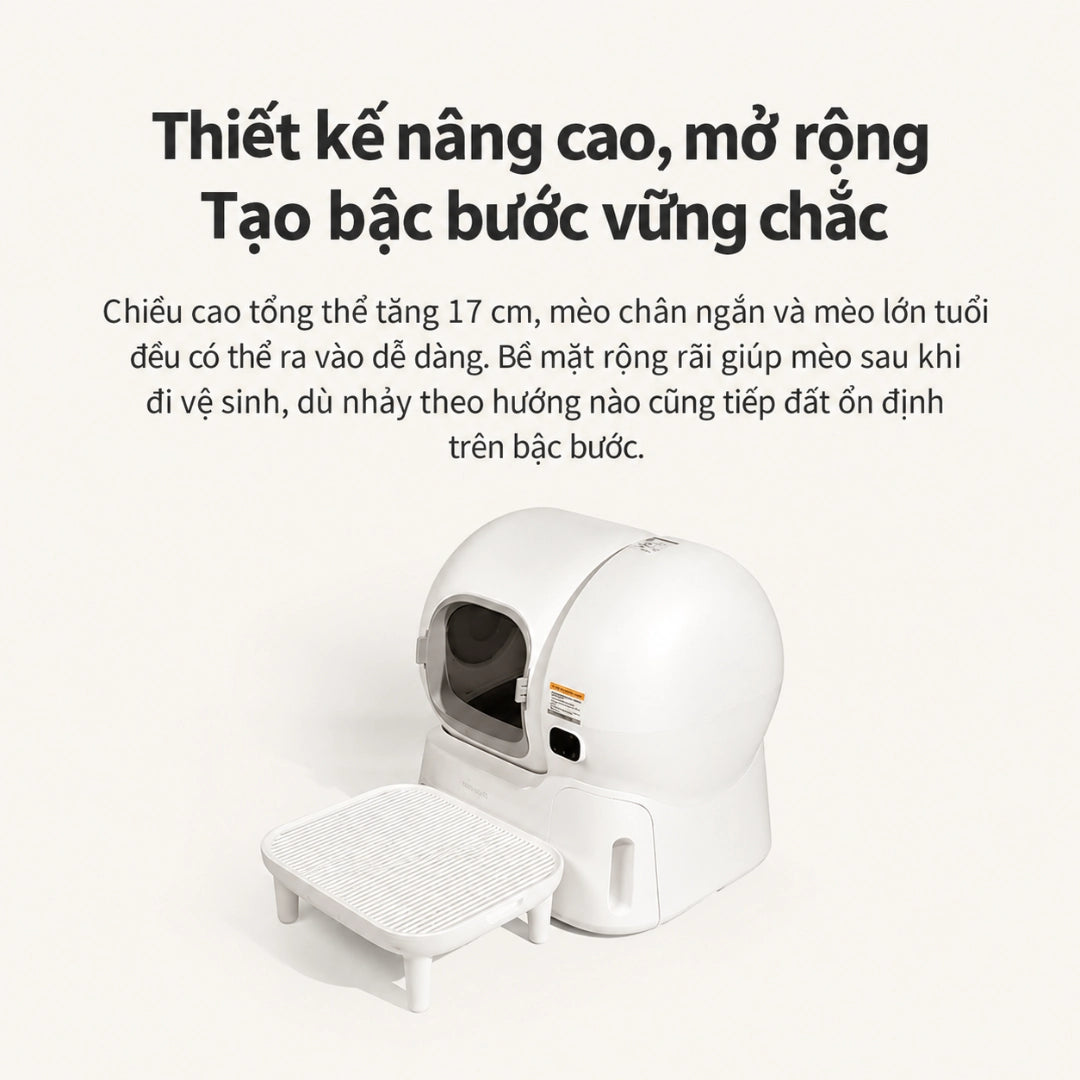 Homerunpet CS160.S01 Anti-Litter Step Platform for Cat Toilet - Xmart