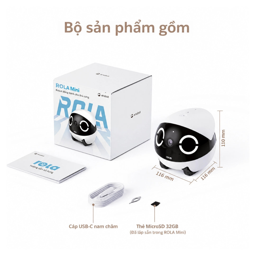 Robot Camera Theo Dõi Thú Cưng Enabot ROLA Mini 2K - Xmart