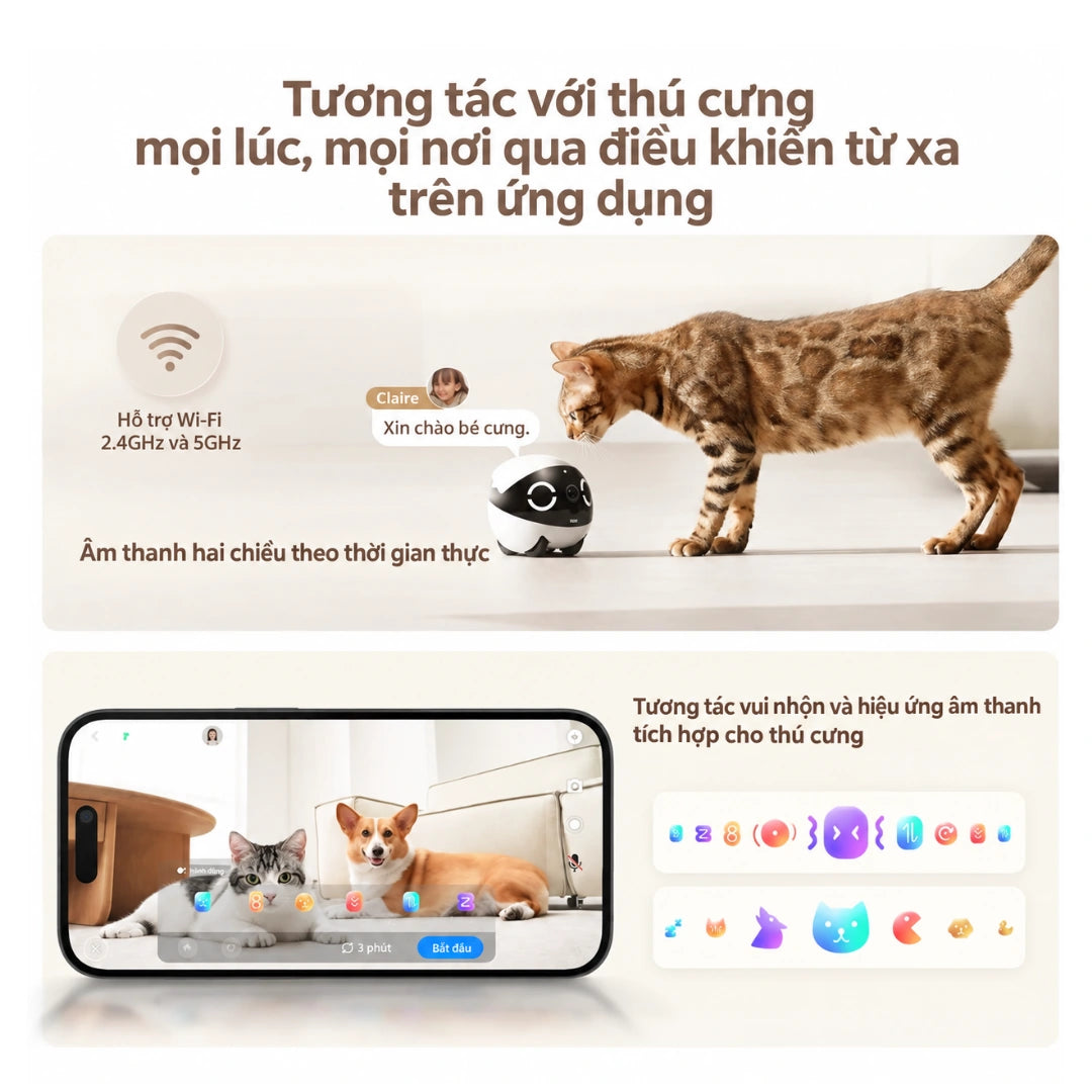 Robot Camera Theo Dõi Thú Cưng Enabot ROLA Mini 2K - Xmart