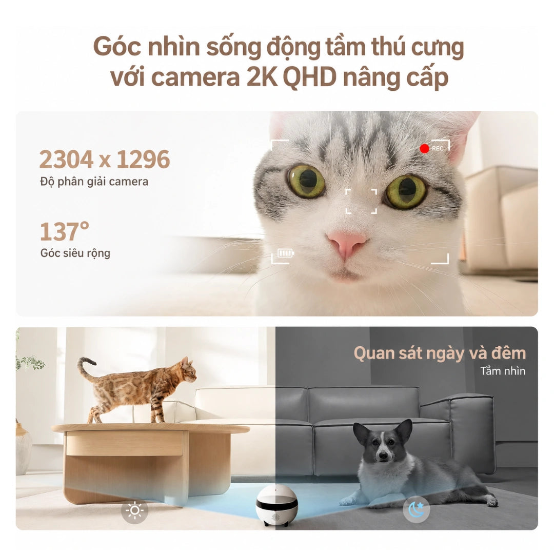 Robot Camera Theo Dõi Thú Cưng Enabot ROLA Mini 2K - Xmart