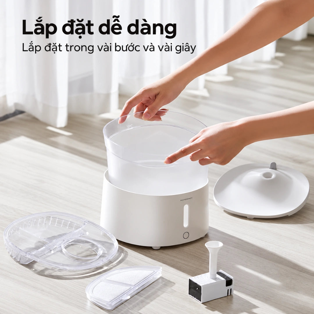 Homerunpet WF20 2L Dog & Cat Water Fountain - Cordless Pump - Xmart