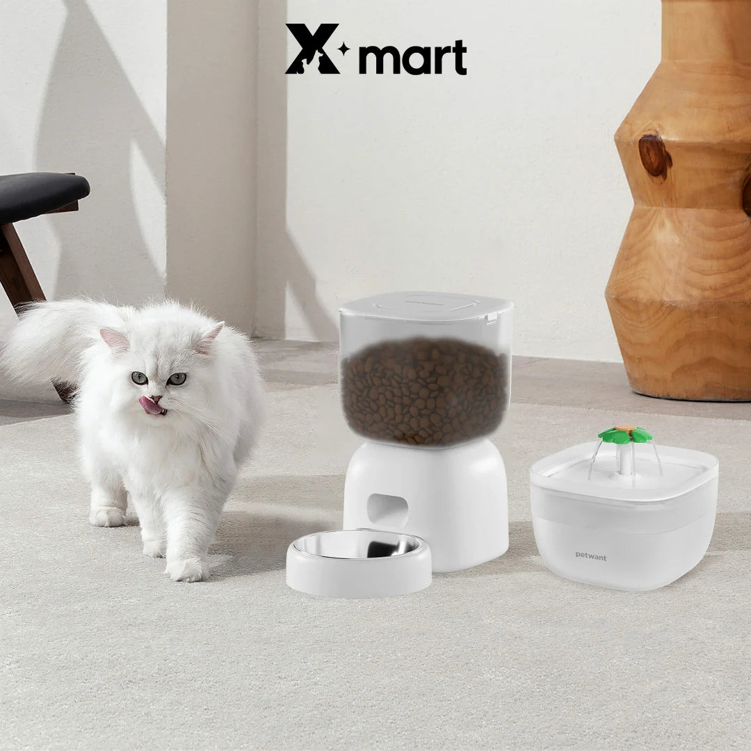 Petone FW1-W Cat Feeder & Water Fountain Set 3L + 2L - WiFi - Xmart