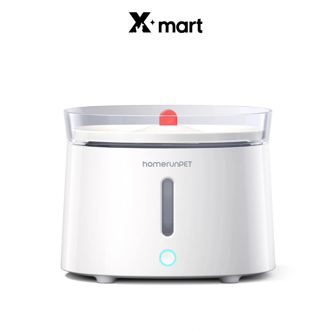 Homerunpet CF20 2L Dog & Cat Water Fountain - Ceramic Tray, Cordless UVC Pump - Xmart