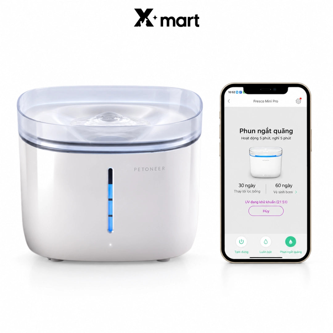 Petoneer WF002 Smart Dog & Cat Water Fountain WiFi UV - Xmart