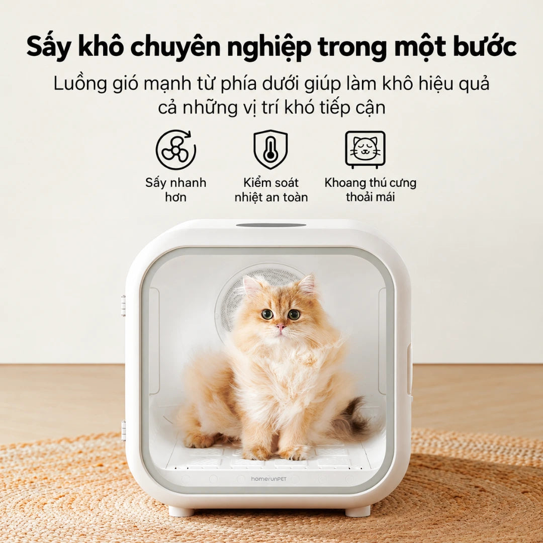 Homerunpet Drybo Plus PD50 50L Dog & Cat Hair Dryer - Automatic Drying, Quiet Operation - Xmart