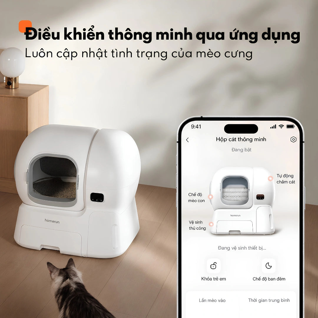 Homerunpet CS106 Automatic Cat Toilet – Automatic Waste Cleaning - Xmart
