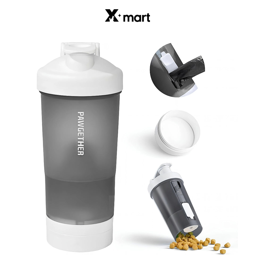 Pawgether PT1 Pure Travel 1 Travel Water Bottle for Dogs and Cats – 4-in-1 - Xmart