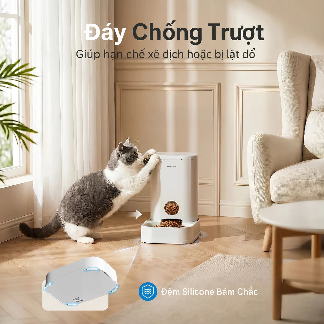 Máy Cho Mèo Ăn Tự Động Pawgether FG100 3.5L Bằng Trọng Lực - Xmart