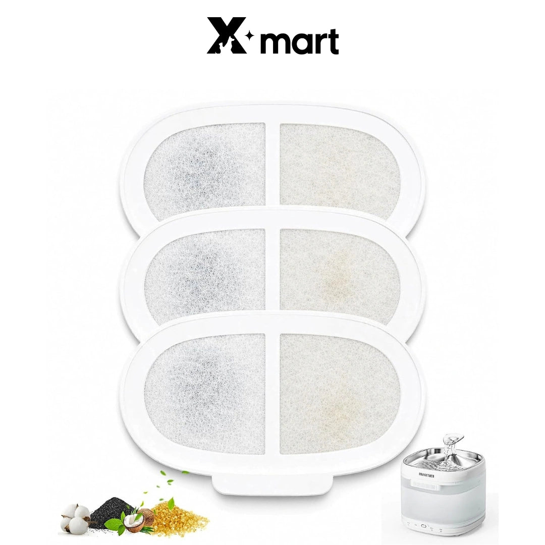 Pawgether FTE-P34 Set of 3 Water Filter Cartridges for P3/P4 Series Water Fountains - Xmart