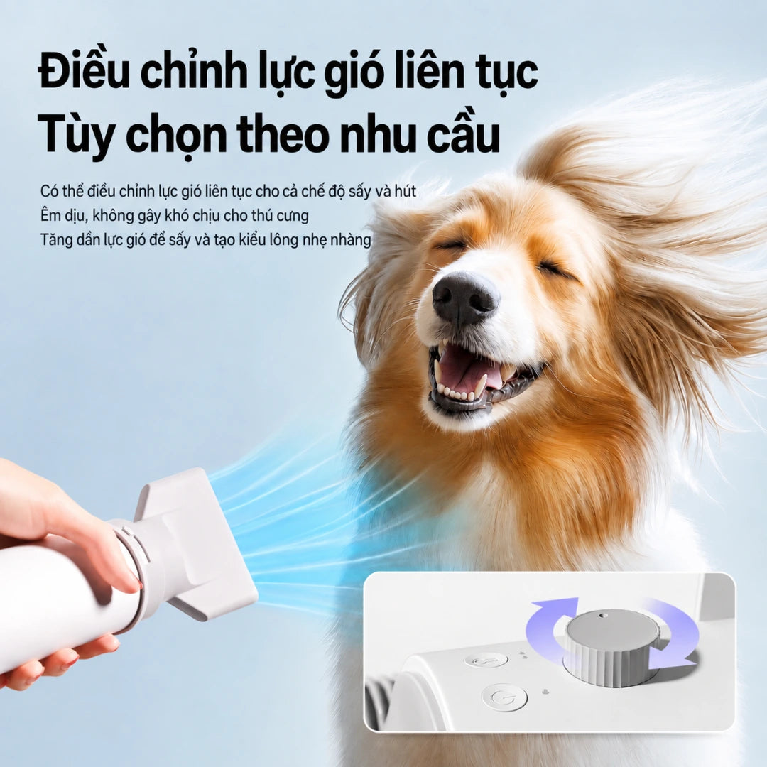Bộ Máy Hút, Sấy & Chăm Sóc Lông Chó Mèo Pawgether GP1 Grooming Power 1, 8 Trong 1 - Xmart