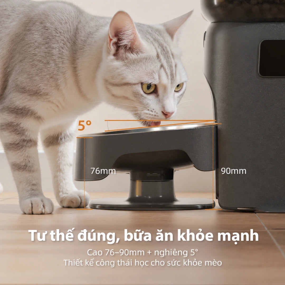 Petone F24-C Automatic Cat Feeder 6L - 1080P Camera, WiFi - Xmart