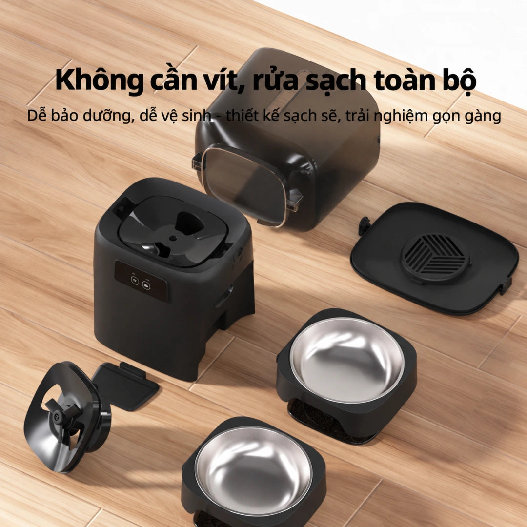Petone F24-C Automatic Cat Feeder 6L - 1080P Camera, WiFi - Xmart