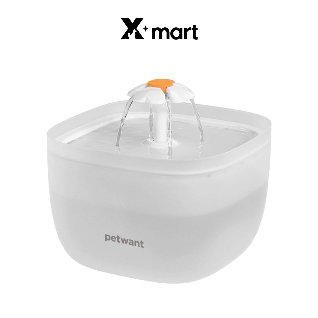 Petwant W7 2L Water Fountain for Dogs and Cats - 4-Layer Filtration, Quiet 35dB Operation - Xmart