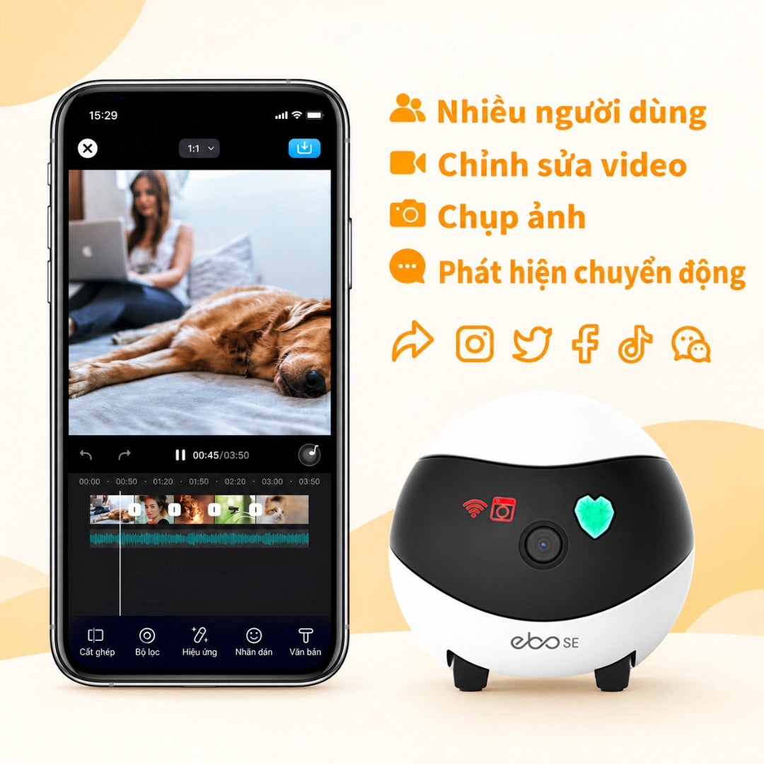 Enabot EBO SE FamilyBot 1080P Smart Camera Robot - Xmart